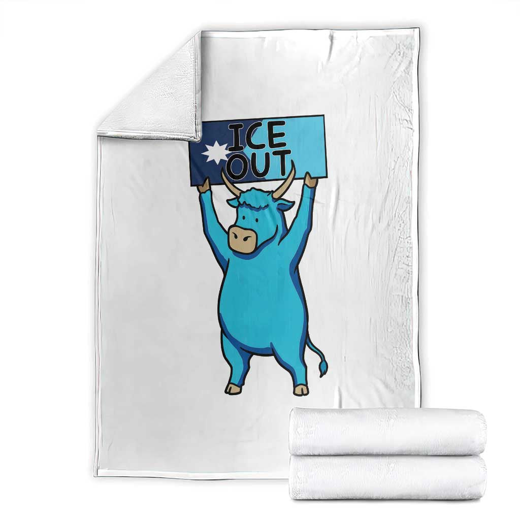 Funny Minnesota Folklore Babe The Blue Ox Throw Blanket Ice Out TS12 White Print Your Wear