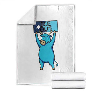 Funny Minnesota Folklore Babe The Blue Ox Throw Blanket Ice Out TS12 White Print Your Wear