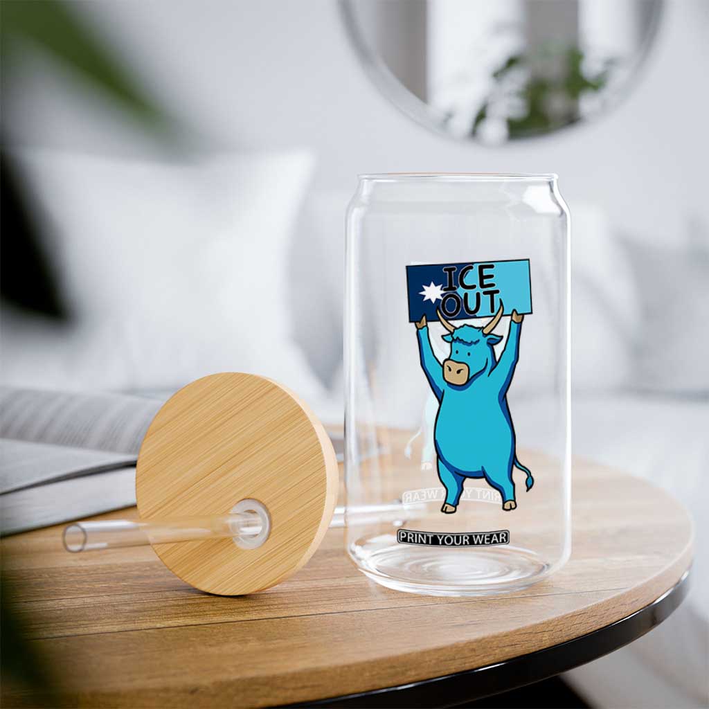 Funny Minnesota Folklore Babe The Blue Ox Glass Can Ice Out TS12 Print Your Wear
