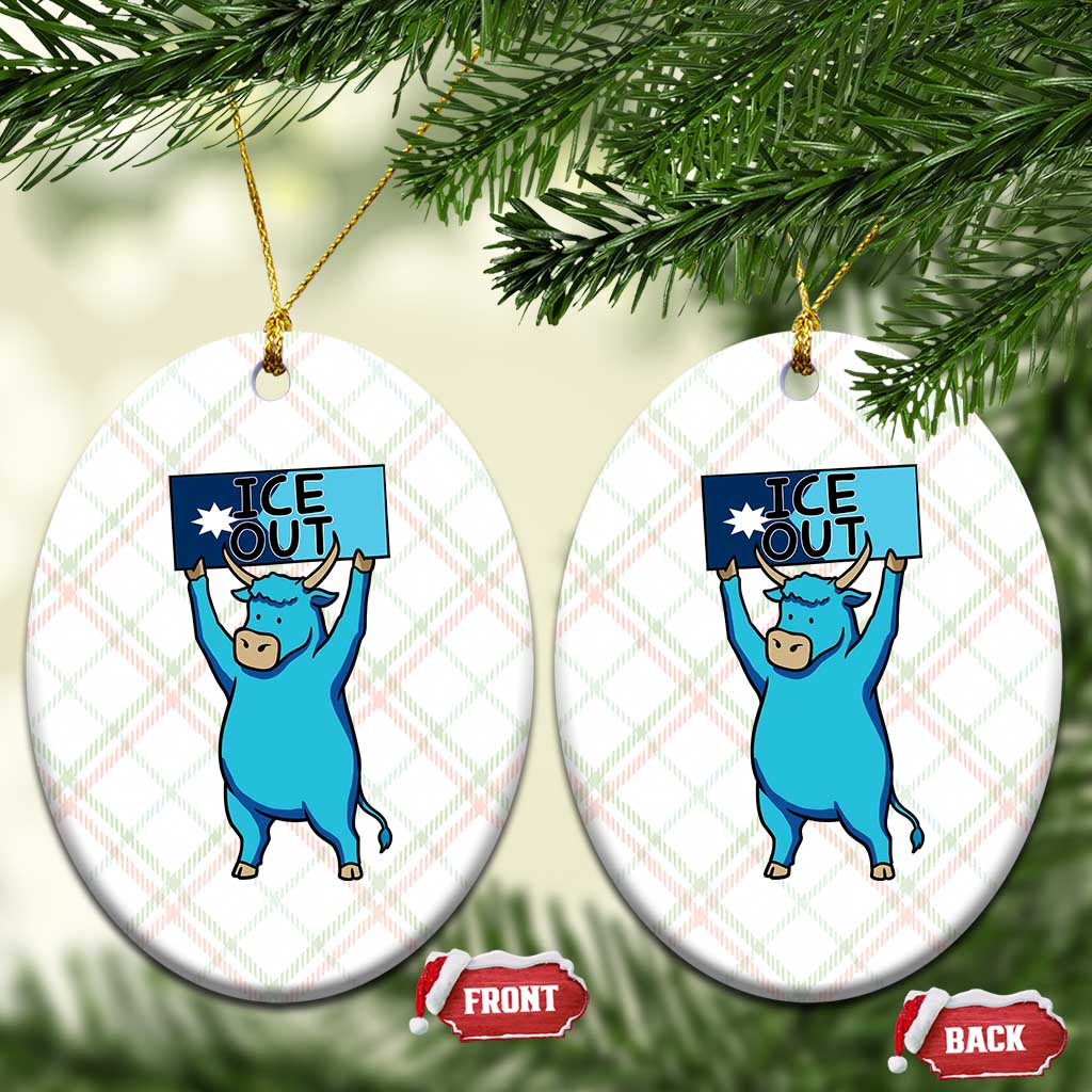 Funny Minnesota Folklore Babe The Blue Ox Ceramic Ornament Ice Out TS12 Print Your Wear