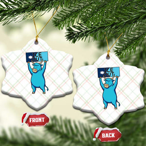 Funny Minnesota Folklore Babe The Blue Ox Ceramic Ornament Ice Out TS12 Print Your Wear