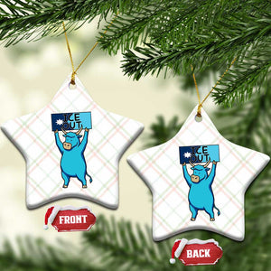 Funny Minnesota Folklore Babe The Blue Ox Ceramic Ornament Ice Out TS12 Print Your Wear