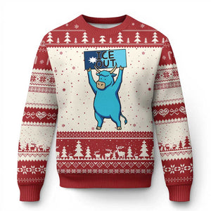 Funny Minnesota Folklore Babe The Blue Ox Ugly Christmas Sweater Ice Out TS12 Beige Red Print Your Wear