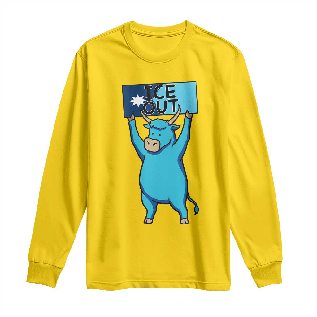 Funny Minnesota Folklore Babe The Blue Ox Long Sleeve Shirt Ice Out TS12 Daisy Print Your Wear