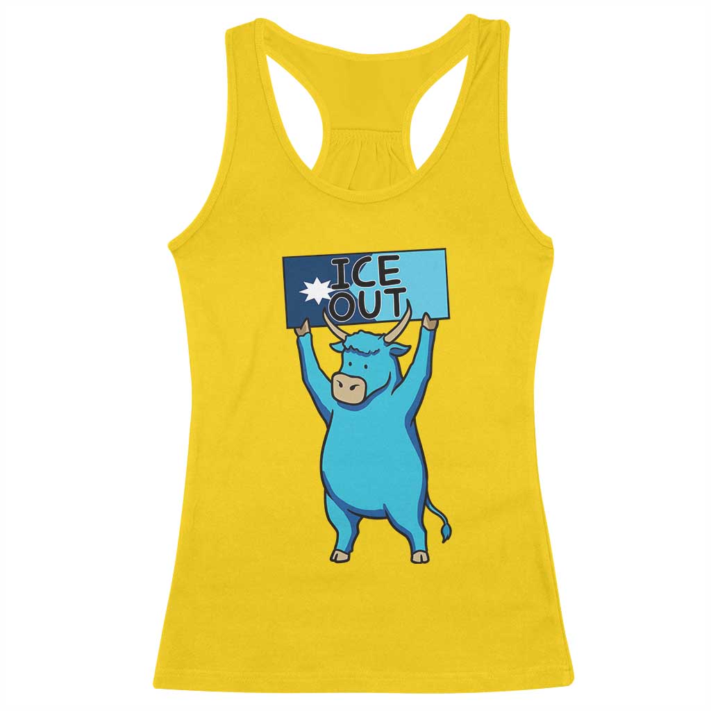Funny Minnesota Folklore Babe The Blue Ox Racerback Tank Top Ice Out TS12 Daisy Print Your Wear
