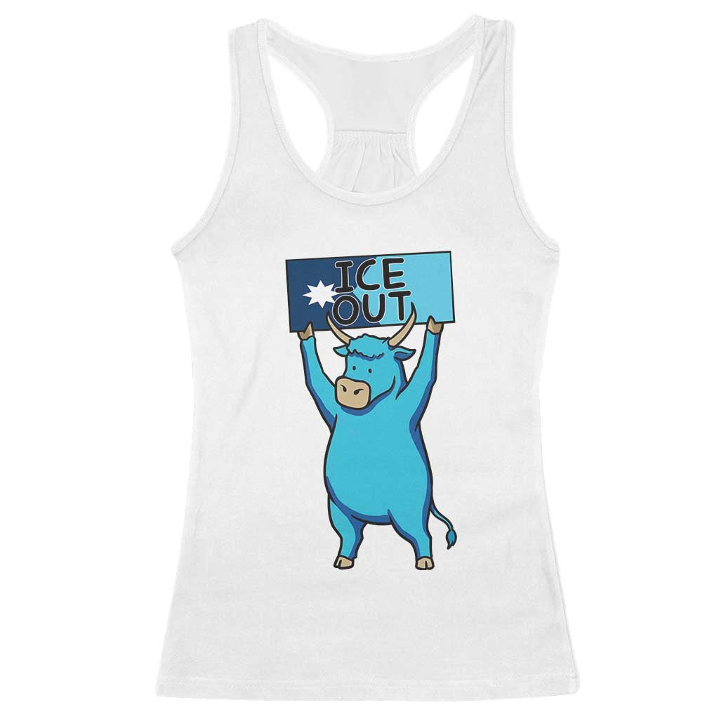 Funny Minnesota Folklore Babe The Blue Ox Racerback Tank Top Ice Out TS12 White Print Your Wear
