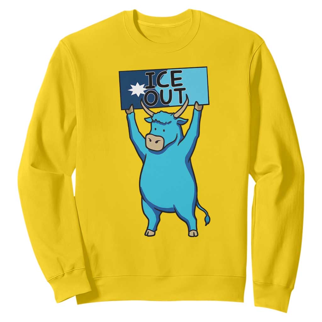 Funny Minnesota Folklore Babe The Blue Ox Sweatshirt Ice Out TS12 Daisy Print Your Wear