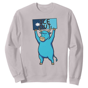Funny Minnesota Folklore Babe The Blue Ox Sweatshirt Ice Out TS12 Ice Gray Print Your Wear