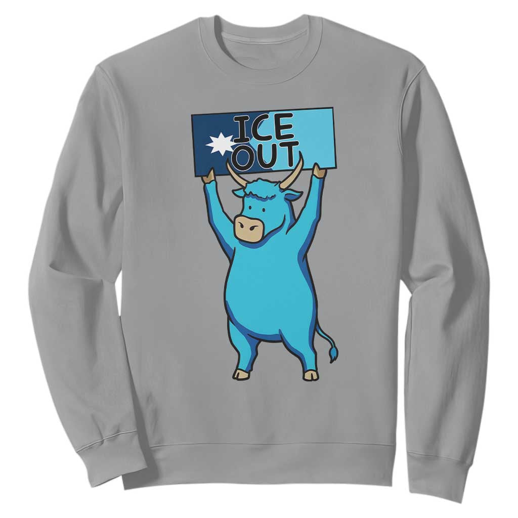 Funny Minnesota Folklore Babe The Blue Ox Sweatshirt Ice Out TS12 Sport Gray Print Your Wear