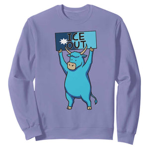 Funny Minnesota Folklore Babe The Blue Ox Sweatshirt Ice Out TS12 Violet Print Your Wear