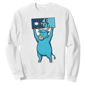 Funny Minnesota Folklore Babe The Blue Ox Sweatshirt Ice Out TS12 White Print Your Wear