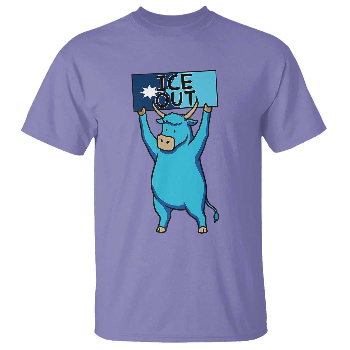 Funny Minnesota Folklore Babe The Blue Ox T Shirt Ice Out TS12 Violet Print Your Wear