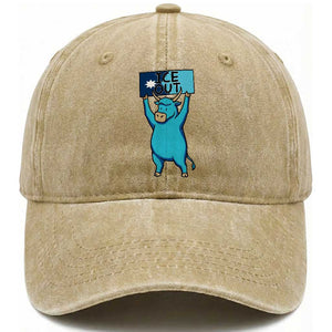 Funny Minnesota Folklore Babe The Blue Ox Washed Cotton Baseball Cap Ice Out TS12 Print Your Wear