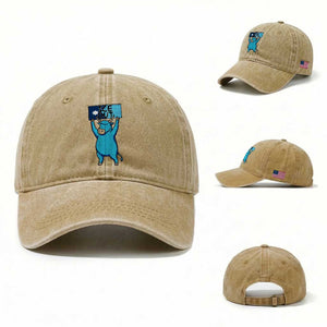 Funny Minnesota Folklore Babe The Blue Ox Washed Cotton Baseball Cap Ice Out TS12 Washed Cap Universal Fit Khaki Print Your Wear