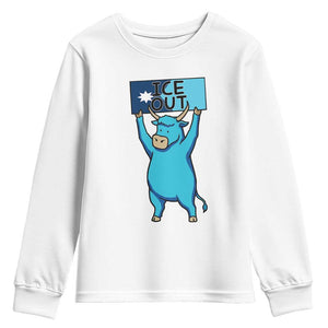Funny Minnesota Folklore Babe The Blue Ox Youth Sweatshirt Ice Out TS12 White Print Your Wear