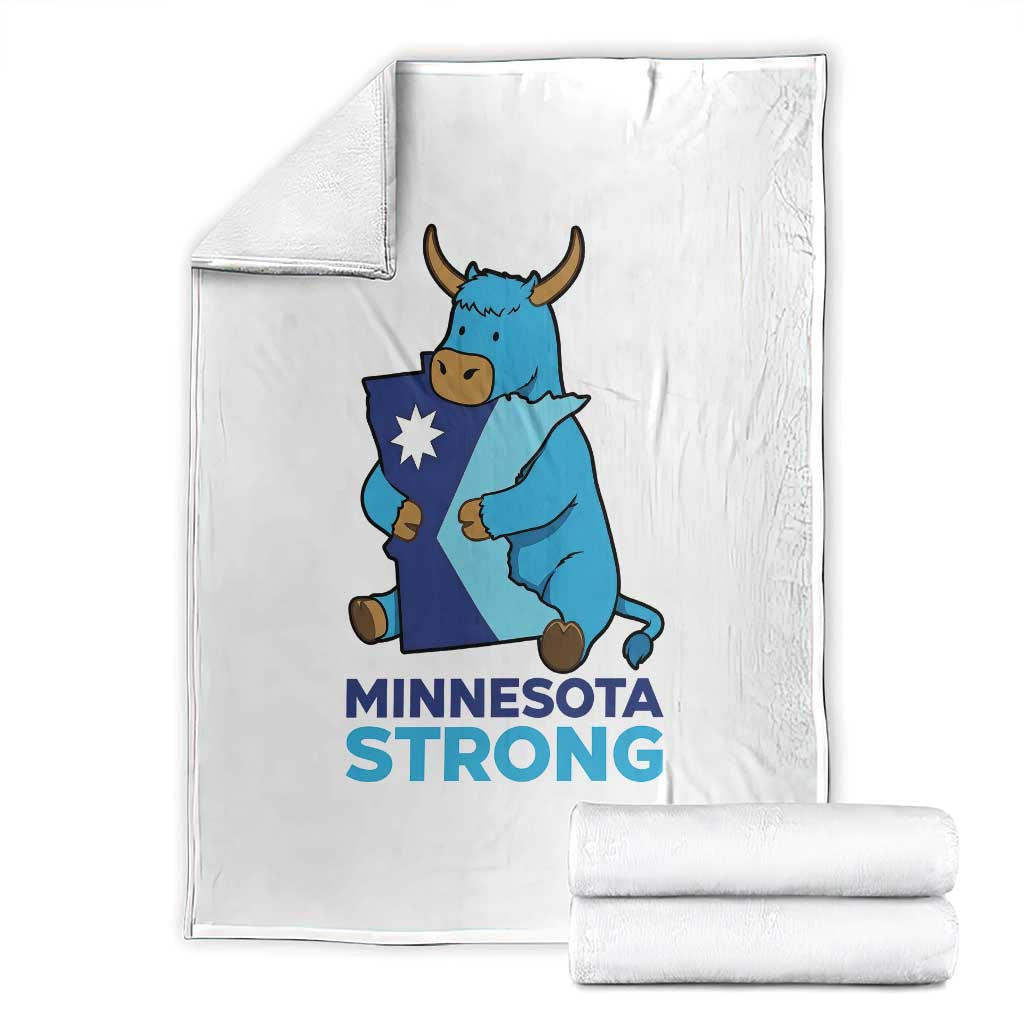 Minnesota Strong Throw Blanket Blue Ox Midwest Folklore Heritage TS12 White Print Your Wear