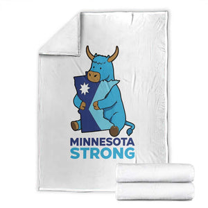 Minnesota Strong Throw Blanket Blue Ox Midwest Folklore Heritage TS12 White Print Your Wear