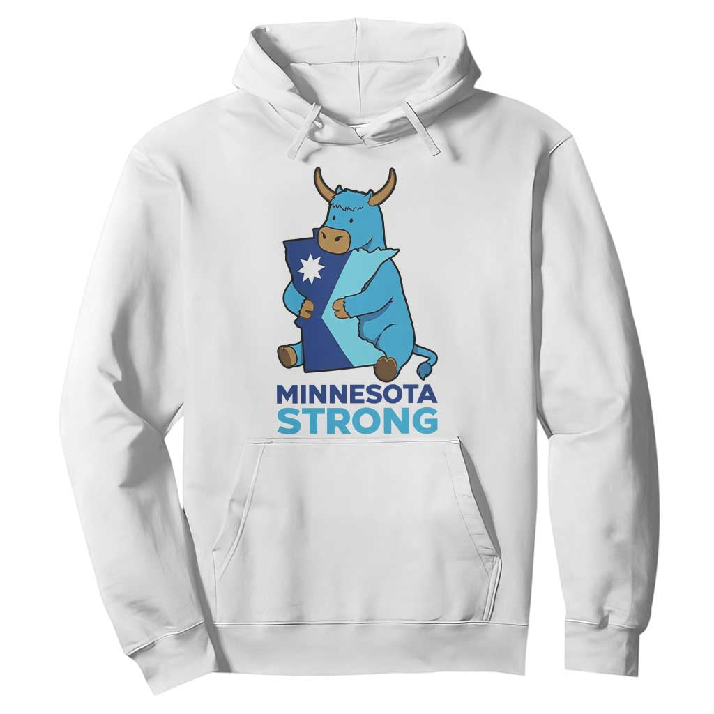 Minnesota Strong Hoodie Blue Ox Midwest Folklore Heritage TS12 White Print Your Wear