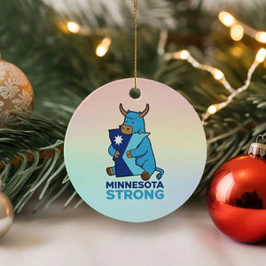 Minnesota Strong Ceramic Ornament Blue Ox Midwest Folklore Heritage TS12 1pc Pastel Print Your Wear