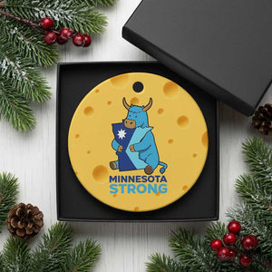 Minnesota Strong Ceramic Ornament Blue Ox Midwest Folklore Heritage TS12 1pc Yellow Cheese Print Your Wear