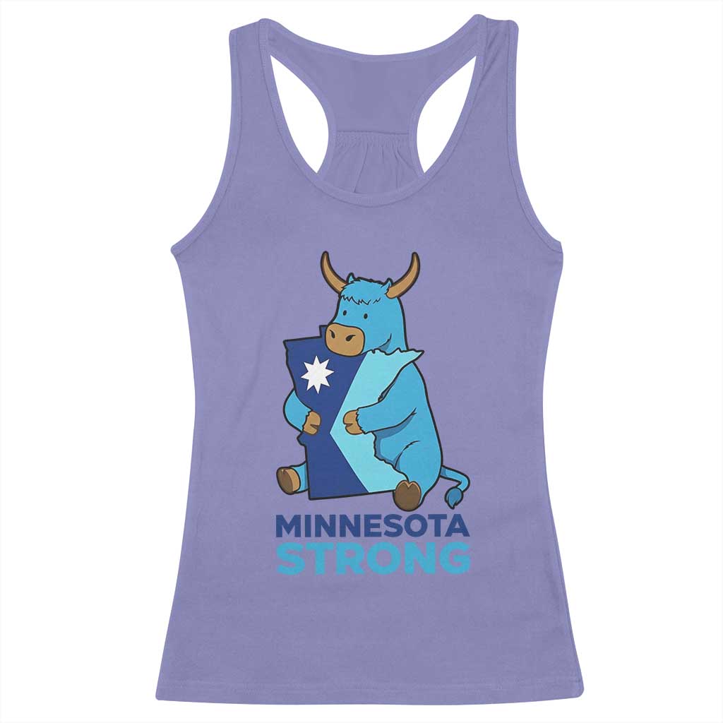 Minnesota Strong Racerback Tank Top Blue Ox Midwest Folklore Heritage TS12 Violet Print Your Wear