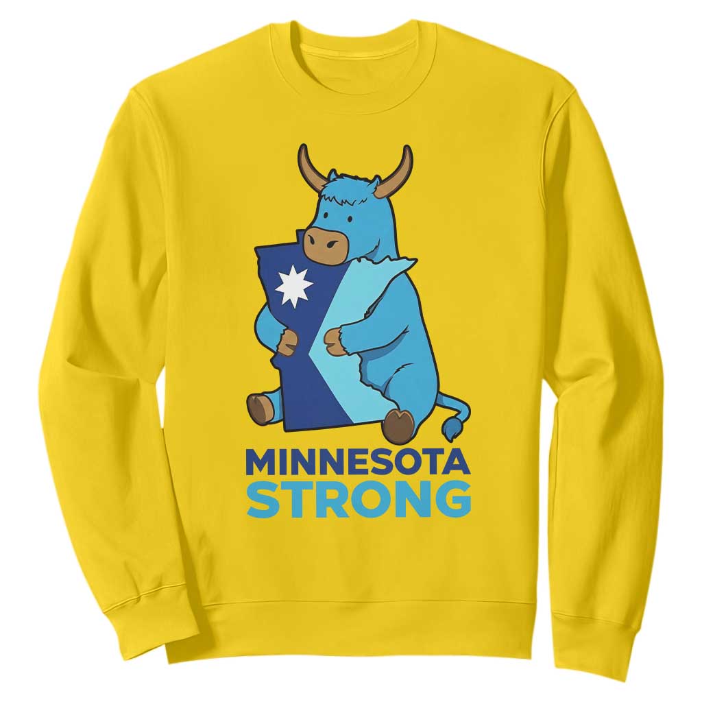 Minnesota Strong Sweatshirt Blue Ox Midwest Folklore Heritage TS12 Daisy Print Your Wear