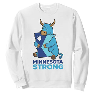 Minnesota Strong Sweatshirt Blue Ox Midwest Folklore Heritage TS12 White Print Your Wear