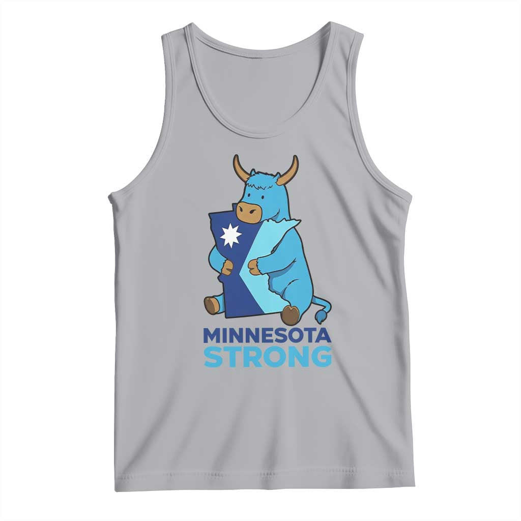 Minnesota Strong Tank Top Blue Ox Midwest Folklore Heritage TS12 Athletic Heather Print Your Wear