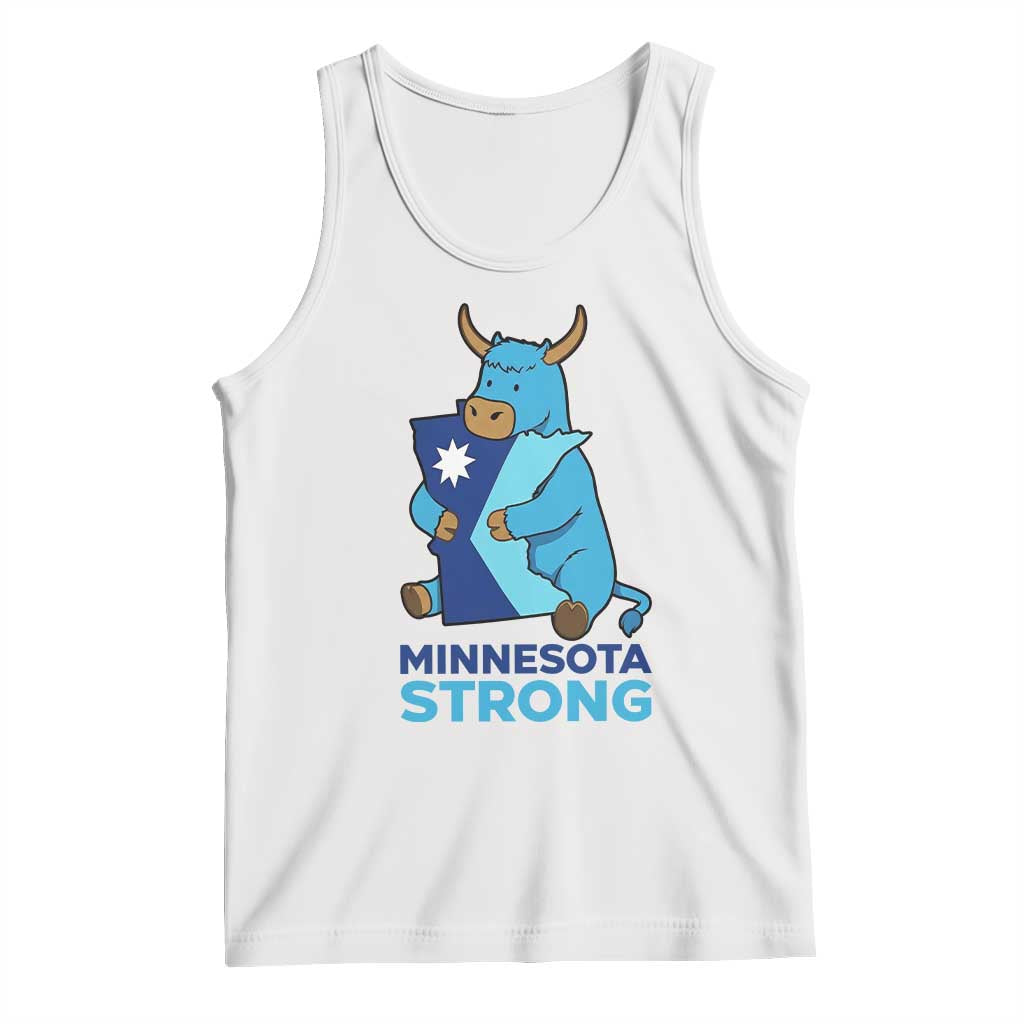 Minnesota Strong Tank Top Blue Ox Midwest Folklore Heritage TS12 White Print Your Wear