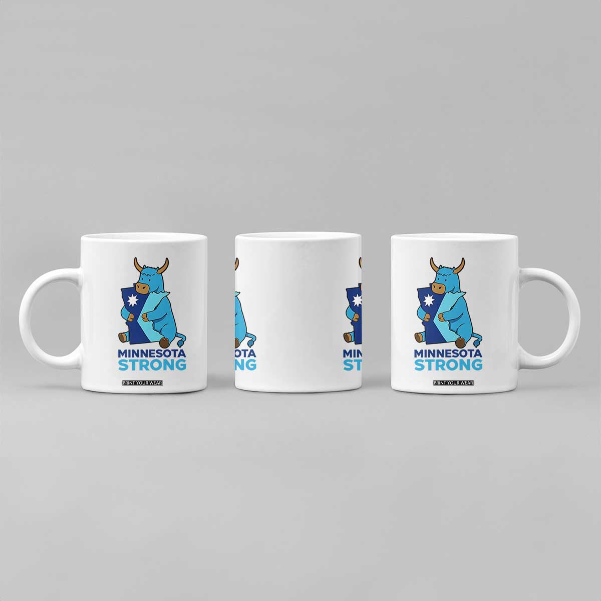 Minnesota Strong Coffee Mug Blue Ox Midwest Folklore Heritage TS12 Print Your Wear