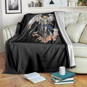 Archangel Saint Michael Warrior Throw Blanket Catholic Protection Gift TS12 Print Your Wear
