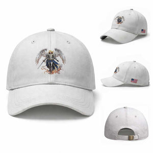 Archangel Saint Michael Warrior Baseball Cap Catholic Protection Gift TS12 Baseball Cap Universal Fit White Print Your Wear