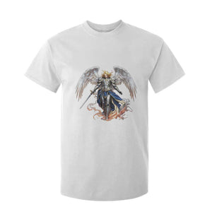 Archangel Saint Michael Warrior T Shirt For Kid Catholic Protection Gift TS12 White Print Your Wear