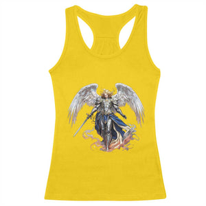 Archangel Saint Michael Warrior Racerback Tank Top Catholic Protection Gift TS12 Daisy Print Your Wear