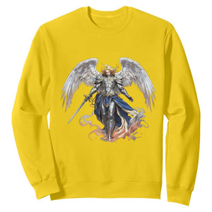 Archangel Saint Michael Warrior Sweatshirt Catholic Protection Gift TS12 Daisy Print Your Wear
