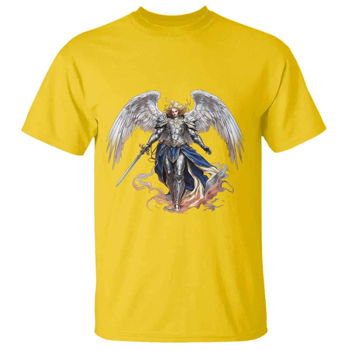 Archangel Saint Michael Warrior T Shirt Catholic Protection Gift TS12 Daisy Print Your Wear