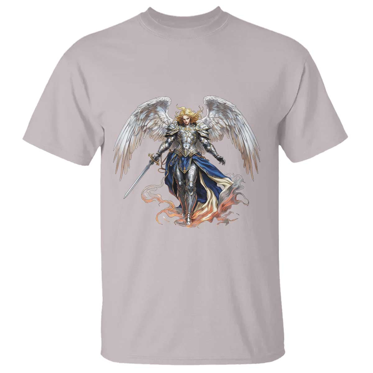 Archangel Saint Michael Warrior T Shirt Catholic Protection Gift TS12 Ice Gray Print Your Wear