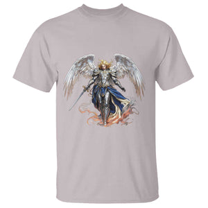 Archangel Saint Michael Warrior T Shirt Catholic Protection Gift TS12 Ice Gray Print Your Wear