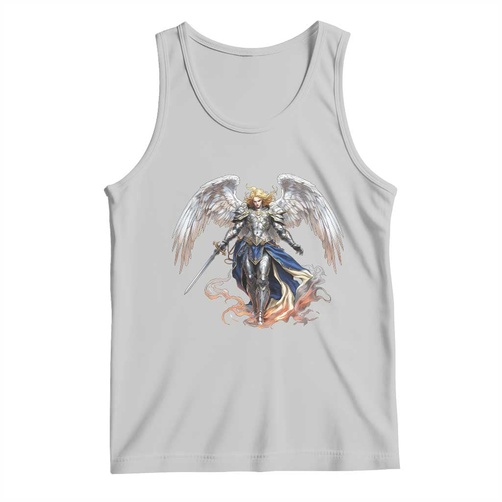 Archangel Saint Michael Warrior Tank Top Catholic Protection Gift TS12 Ash Print Your Wear