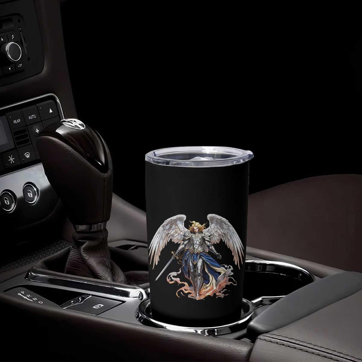 Archangel Saint Michael Warrior Tumbler Cup Catholic Protection Gift TS12 Print Your Wear