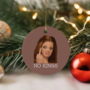 No Kings Ceramic Ornament Funny Disgusted Doll Face Meme TS12 1pc Mocha Print Your Wear
