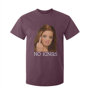 No Kings T Shirt For Kid Funny Disgusted Doll Face Meme TS12 Maroon Print Your Wear