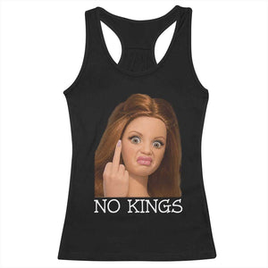 No Kings Racerback Tank Top Funny Disgusted Doll Face Meme TS12 Black Print Your Wear