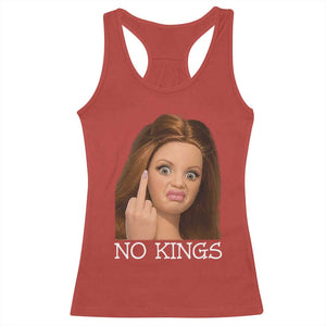 No Kings Racerback Tank Top Funny Disgusted Doll Face Meme TS12 Red Print Your Wear