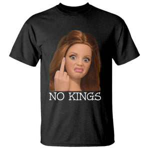 No Kings T Shirt Funny Disgusted Doll Face Meme TS12 Black Print Your Wear