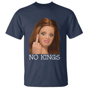 No Kings T Shirt Funny Disgusted Doll Face Meme TS12 Navy Print Your Wear