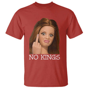 No Kings T Shirt Funny Disgusted Doll Face Meme TS12 Red Print Your Wear