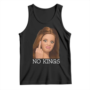 No Kings Tank Top Funny Disgusted Doll Face Meme TS12 Black Print Your Wear