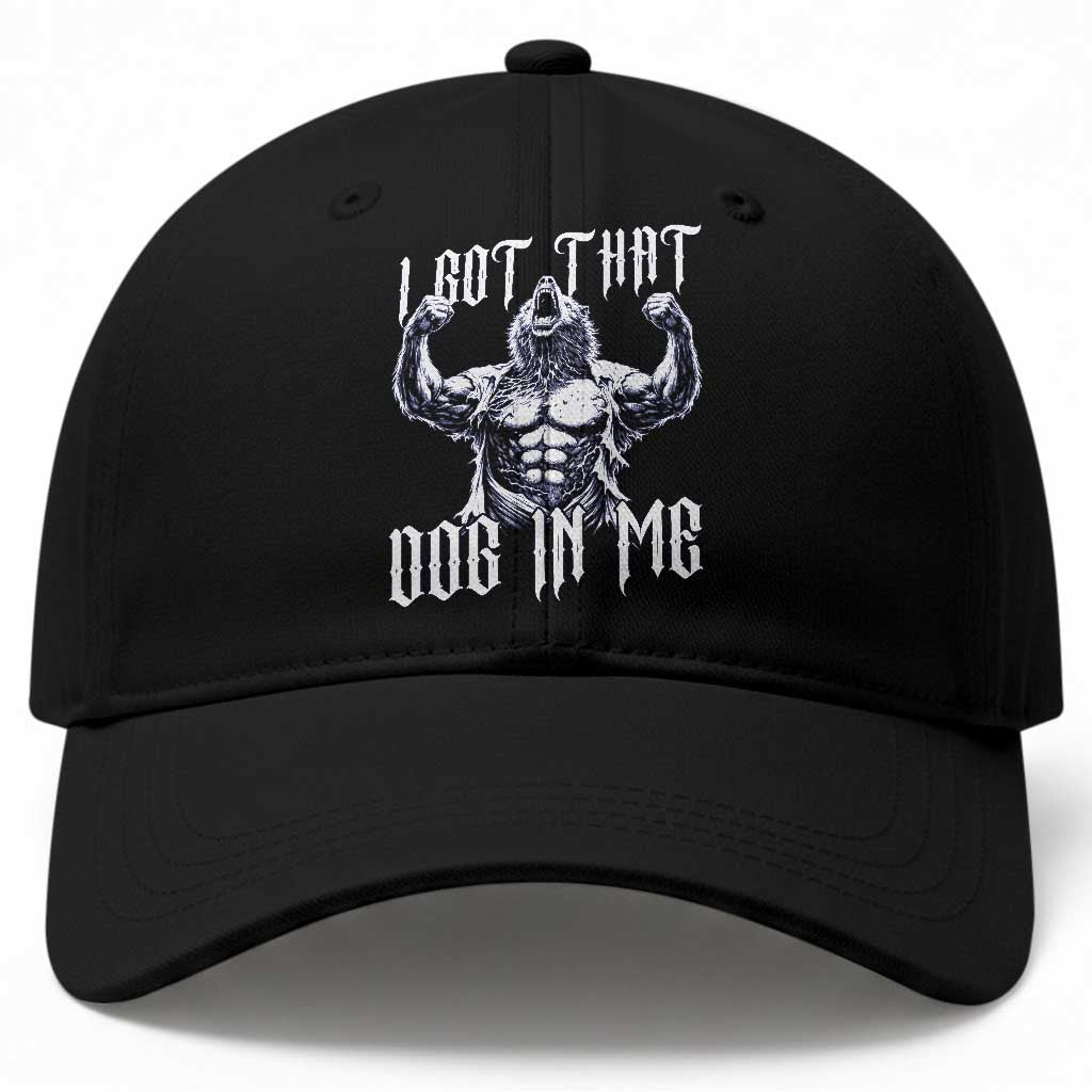 Funny Alpha Wolf Meme Baseball Cap I Got That Dog In Me TS12 Print Your Wear