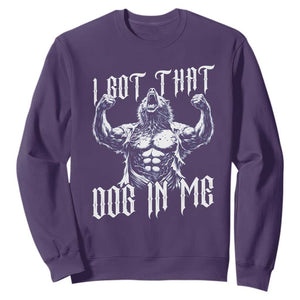 Funny Alpha Wolf Meme Sweatshirt I Got That Dog In Me TS12 Purple Print Your Wear